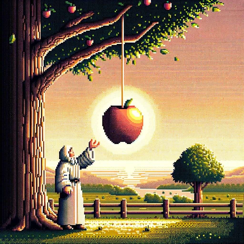 the discovery of gravity, old computer game graphics